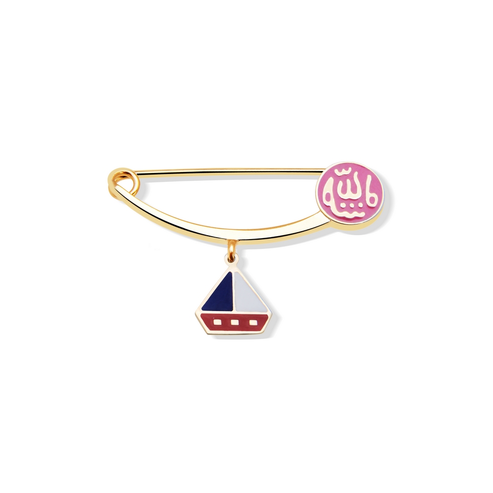 14 Ayar Sarı Altın Mineli İğne