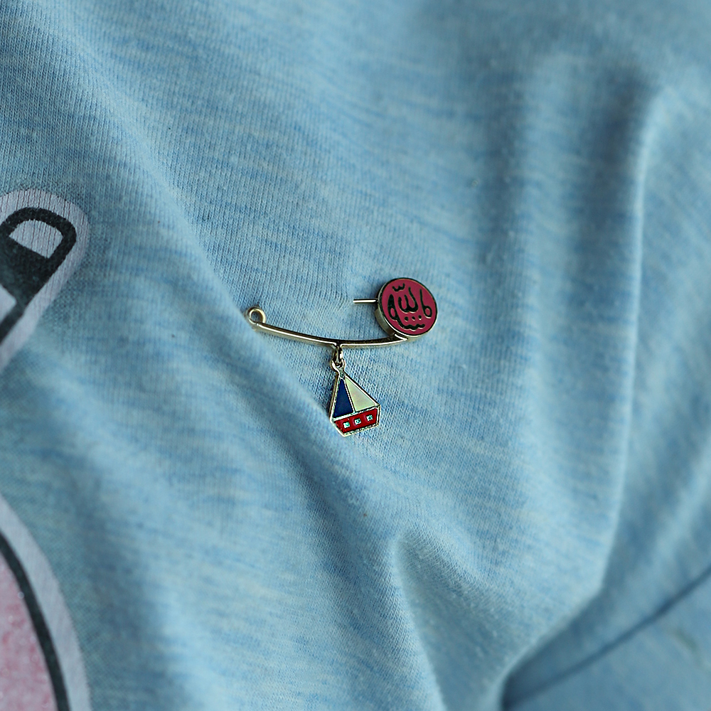 14 Ayar Sarı Altın Mineli İğne