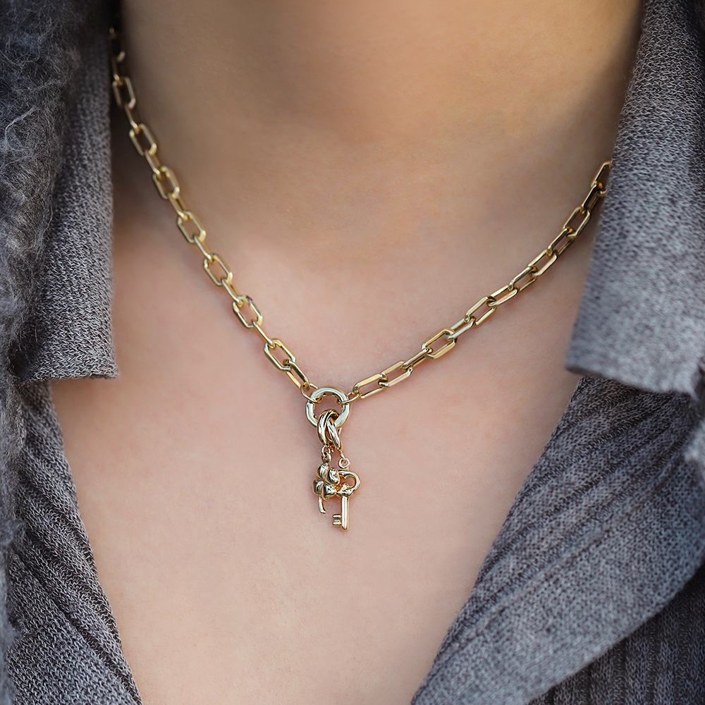 14 Ayar Sarı Altın Ö Harf Kolye Ucu