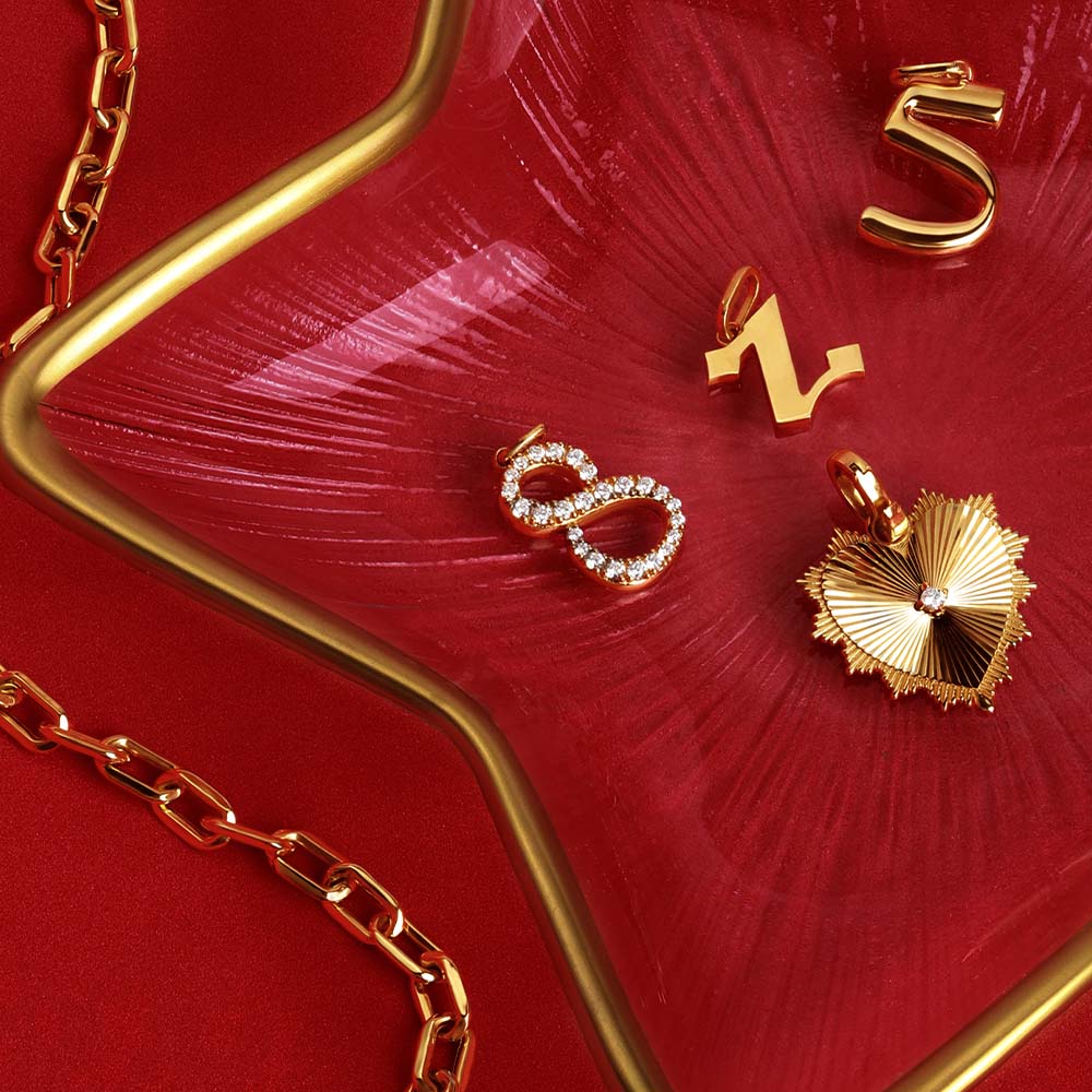 14 Ayar Sarı Altın Rakam Charm