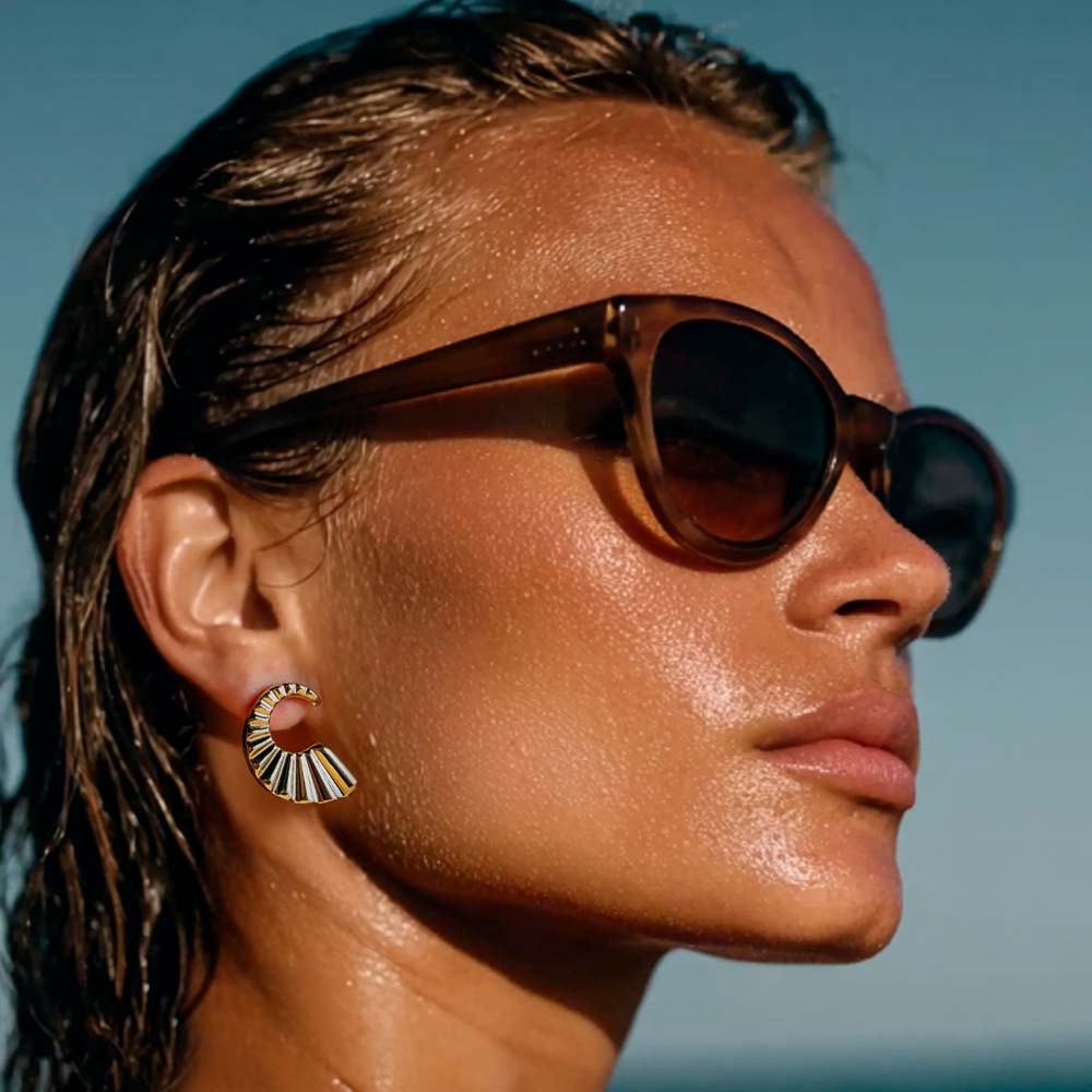 14 Ayar Sarı Altın Salyangoz Küpe