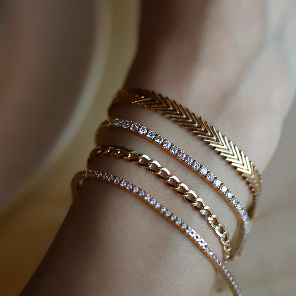 14 Ayar Sarı Altın Su Yolu Bileklik