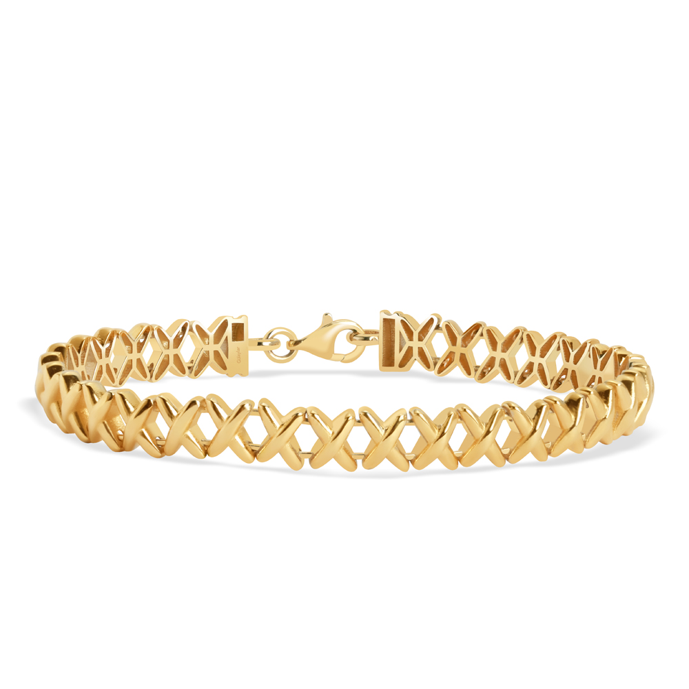 14 Ayar Sarı Altın Taşsız Bileklik