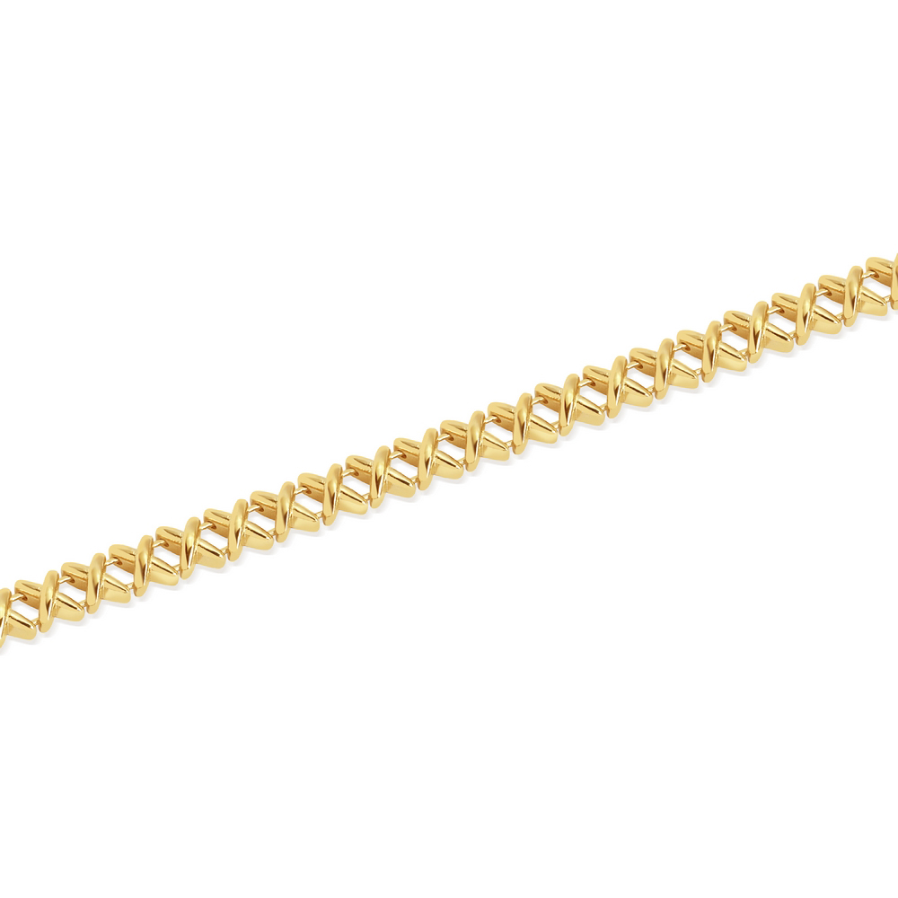 14 Ayar Sarı Altın Taşsız Bileklik