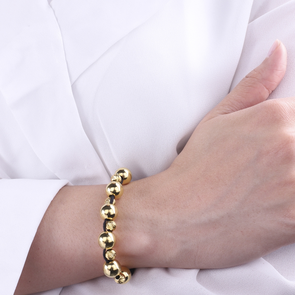 14 Ayar Sarı Altın İpli Bileklik