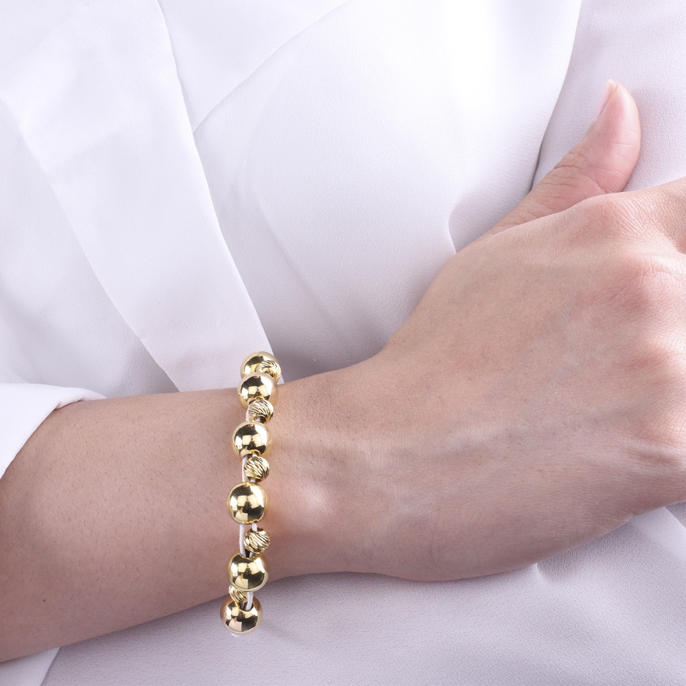 14 Ayar Sarı Altın İpli Bileklik