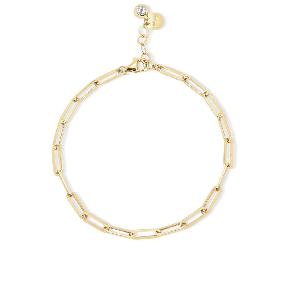 14 Ayar Sarı Altın Ataç Zincir Bileklik