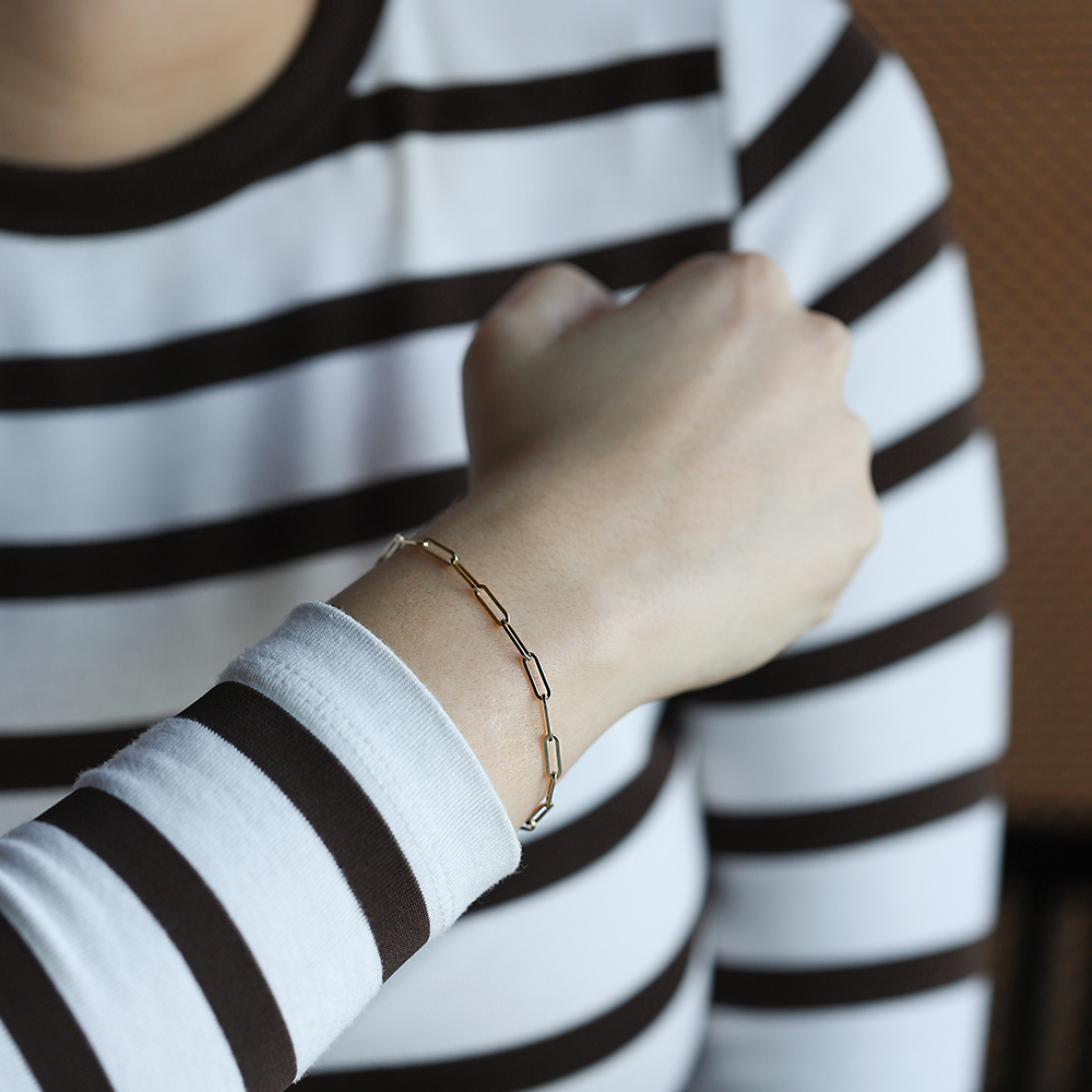 14 Ayar Sarı Altın Ataç Zincir Bileklik