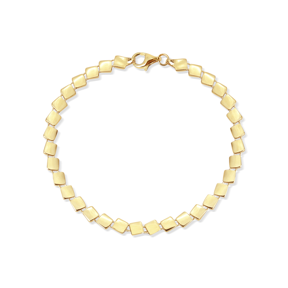 14 Ayar Sarı Altın Taşsız Zincir Bileklik