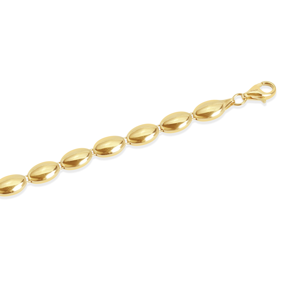 14 Ayar Sarı Altın Taşsız Bileklik