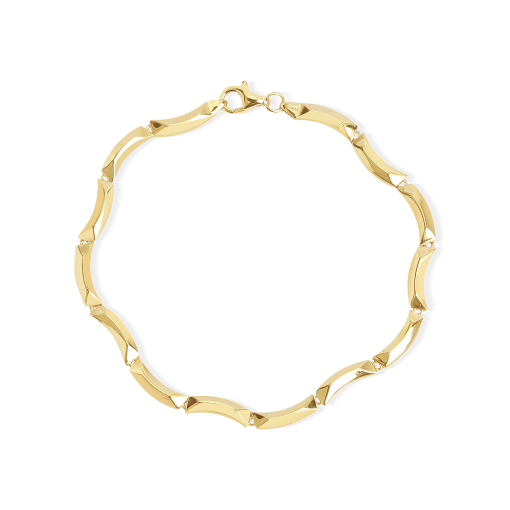 14 Ayar Sarı Altın Taşsız Bileklik