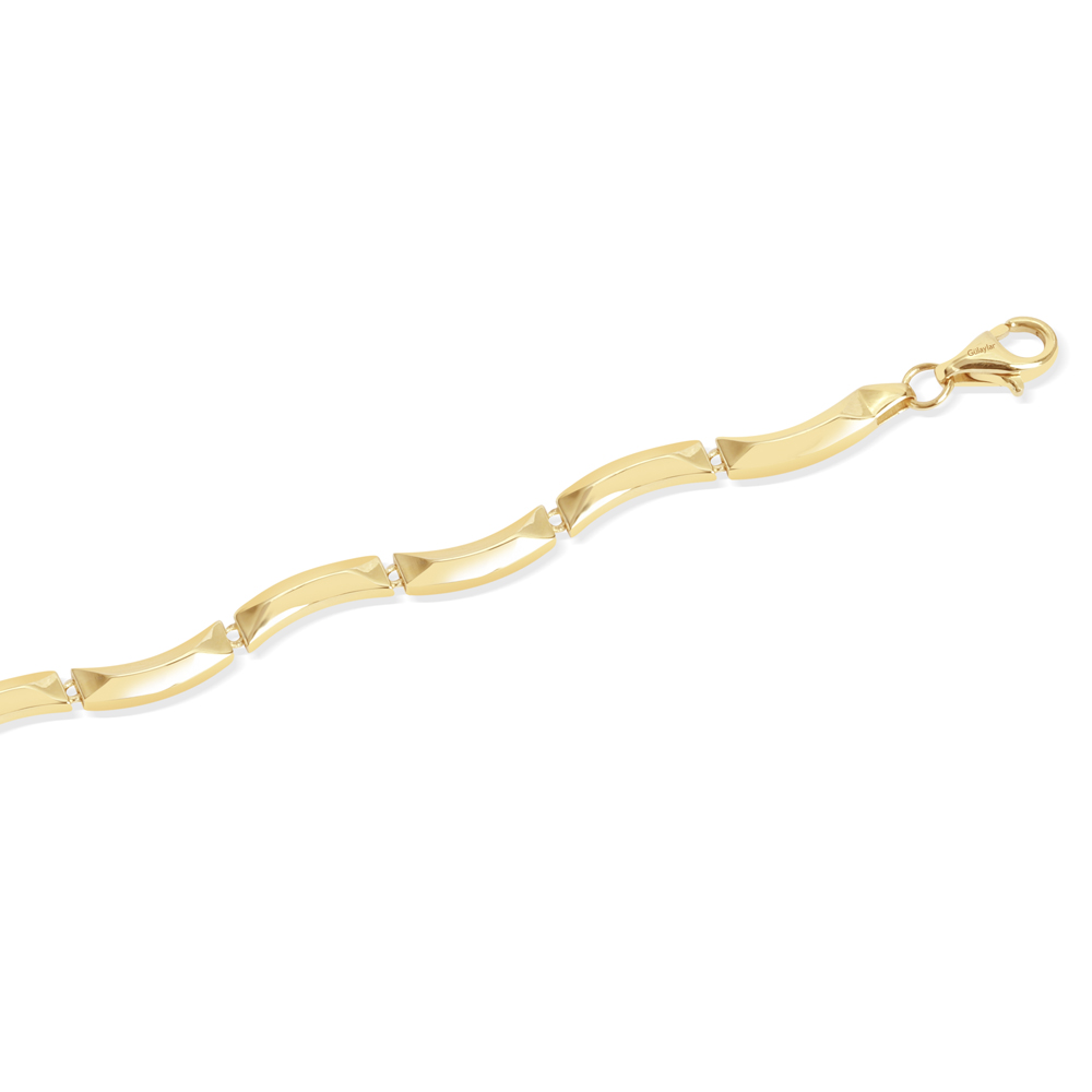 14 Ayar Sarı Altın Taşsız Bileklik