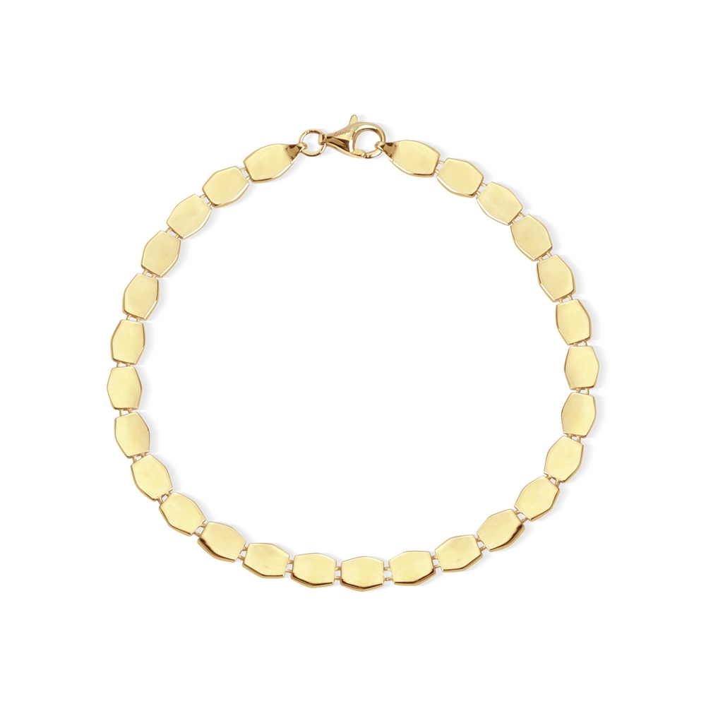 14 Ayar Sarı Altın Taşsız Zincir Bileklik