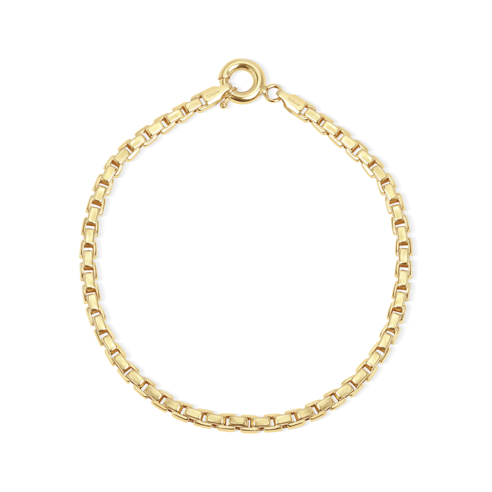 14 Ayar Sarı Altın Zincir Bileklik
