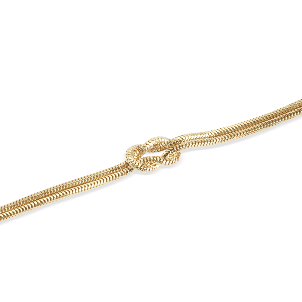 14 Ayar Sarı Altın Balık Sırtı Düğüm Bileklik