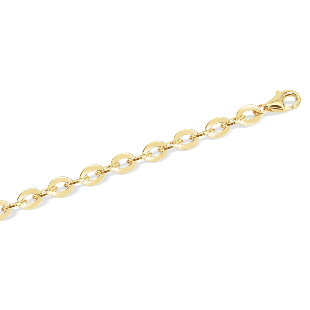 14 Ayar Sarı Altın Zincir Bileklik
