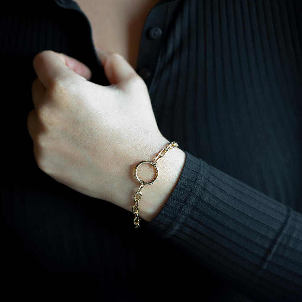 14 Ayar Sarı Altın Ataç Zincir Bileklik