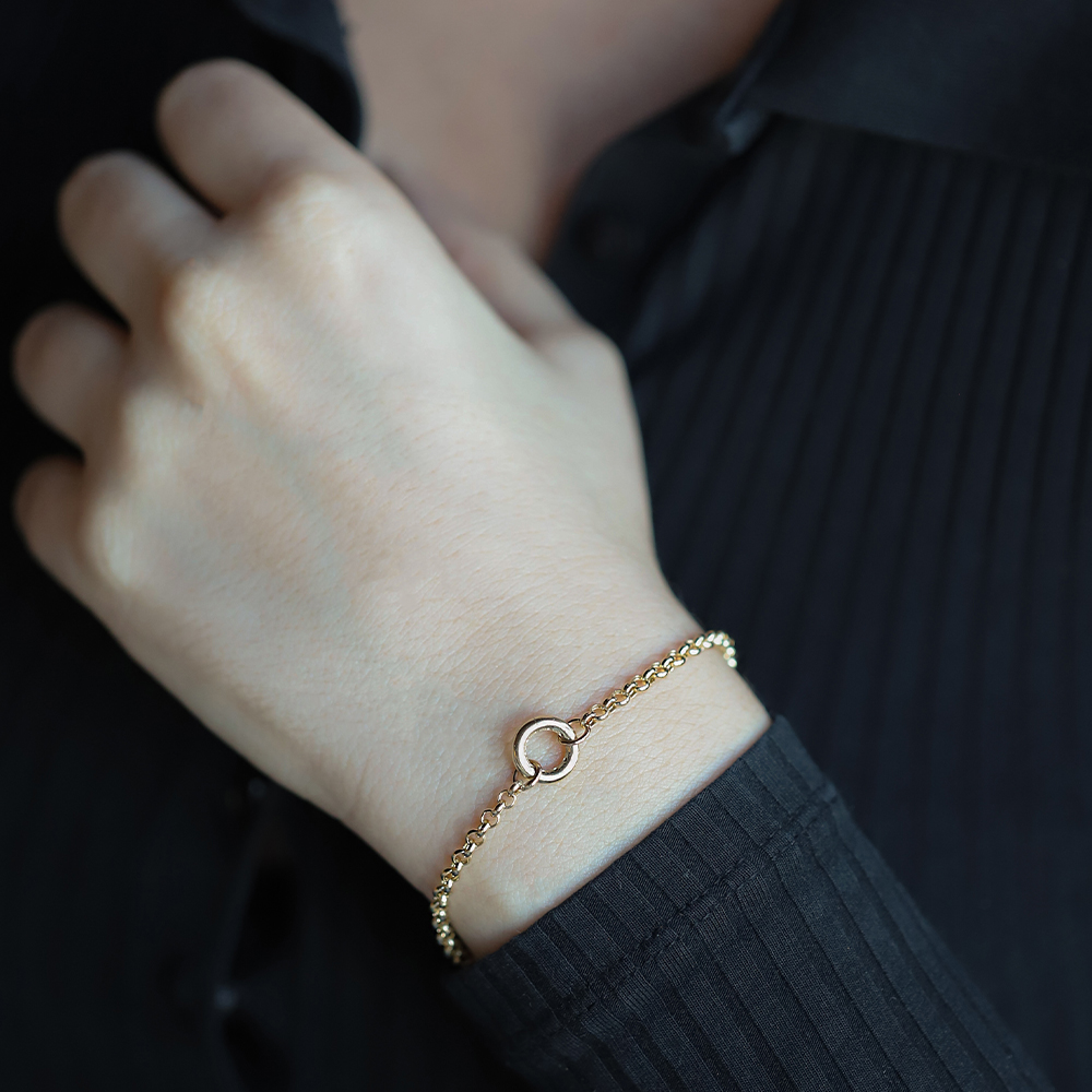 14 Ayar Sarı Altın Zincir Bileklik