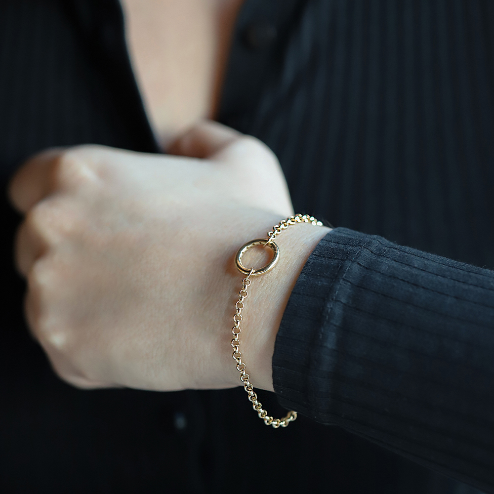 14 Ayar Sarı Altın Zincir Bileklik