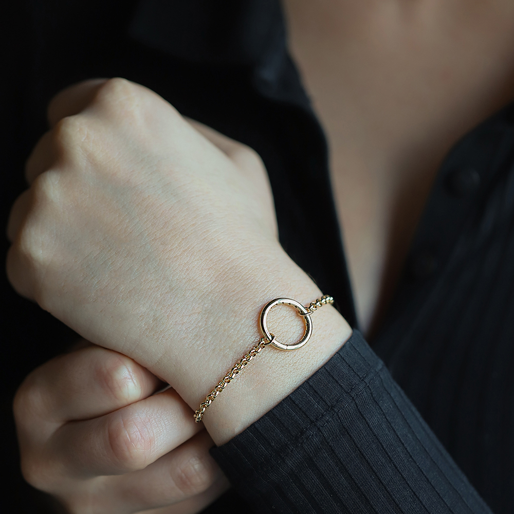 14 Ayar Sarı Altın Zincir Bileklik