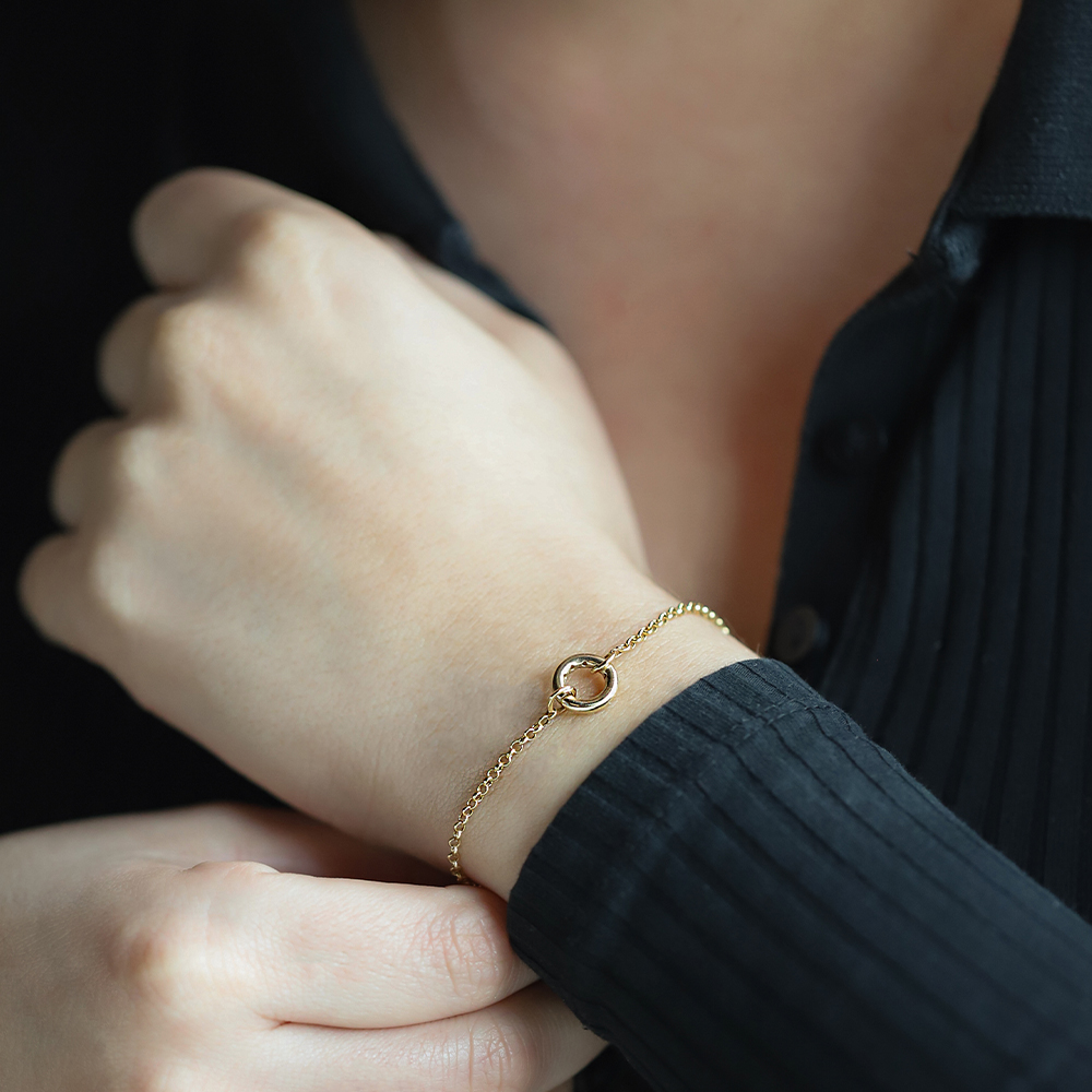 14 Ayar Sarı Altın Zincir Bileklik