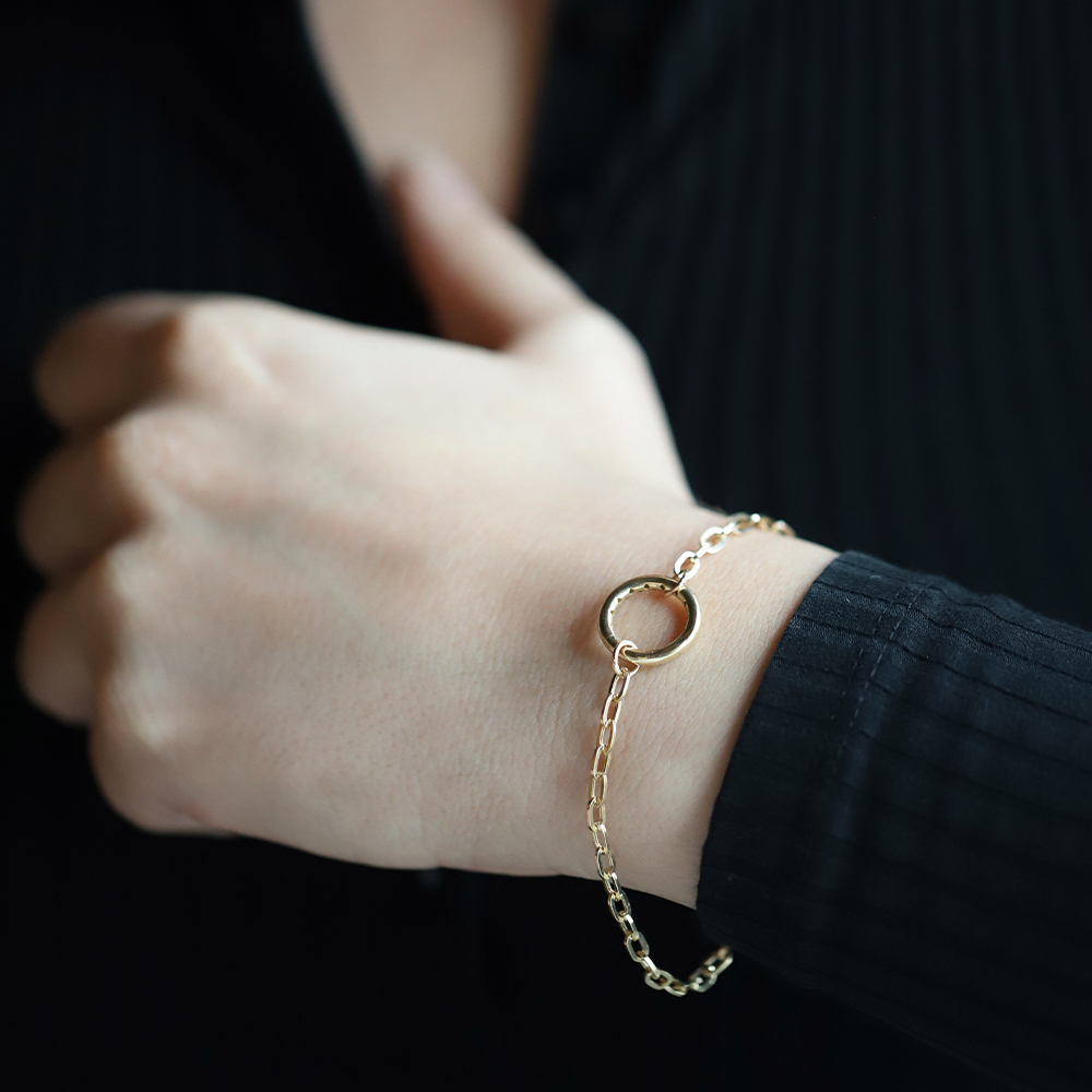 14 Ayar Sarı Altın Zincir Bileklik