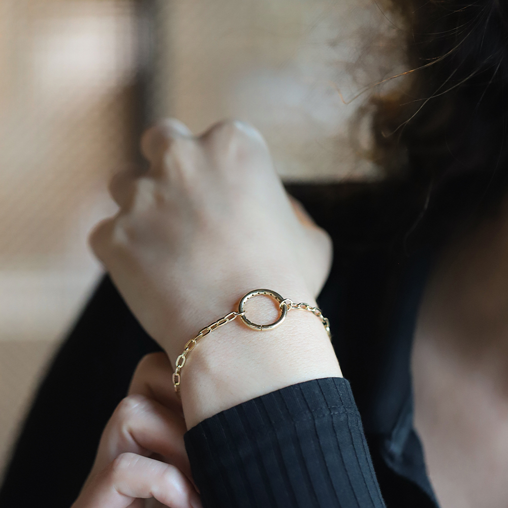 14 Ayar Sarı Altın Zincir Bileklik