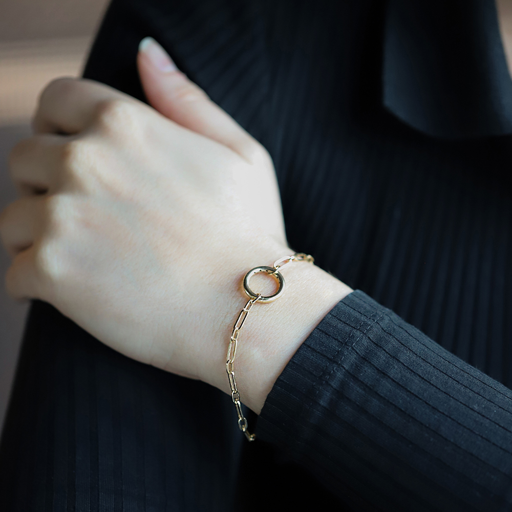 14 Ayar Sarı Altın Ataç Zincir Bileklik