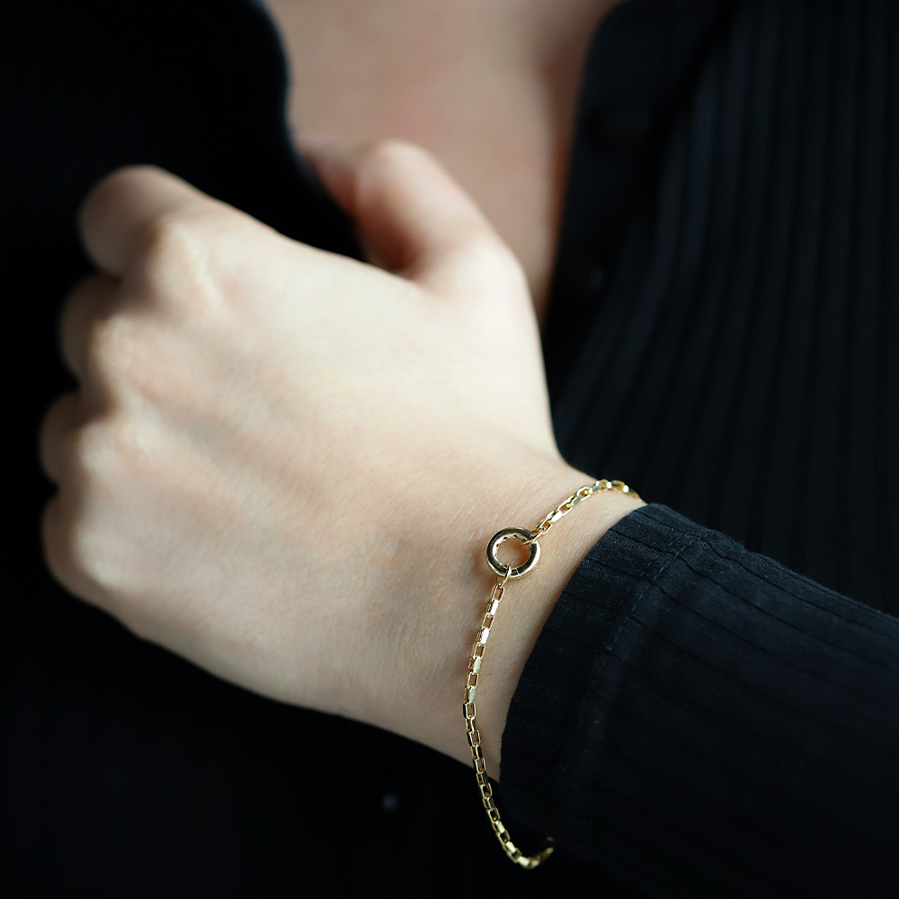 14 Ayar Sarı Altın Zincir Bileklik