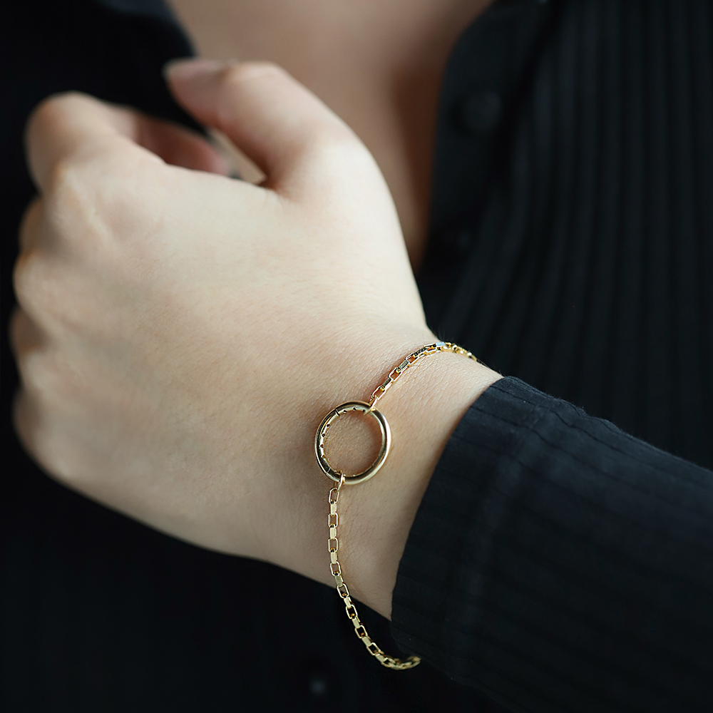 14 Ayar Sarı Altın Zincir Bileklik