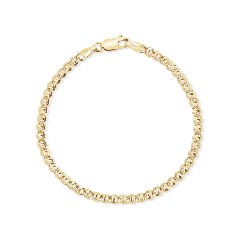 14 Ayar Sarı Altın Zincir Bileklik