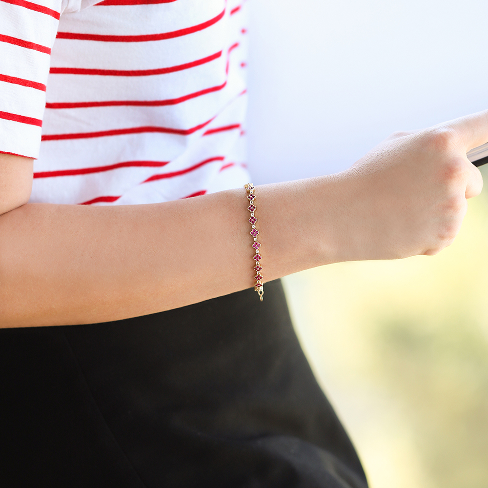 14 Ayar Sarı Altın Trend Bileklik