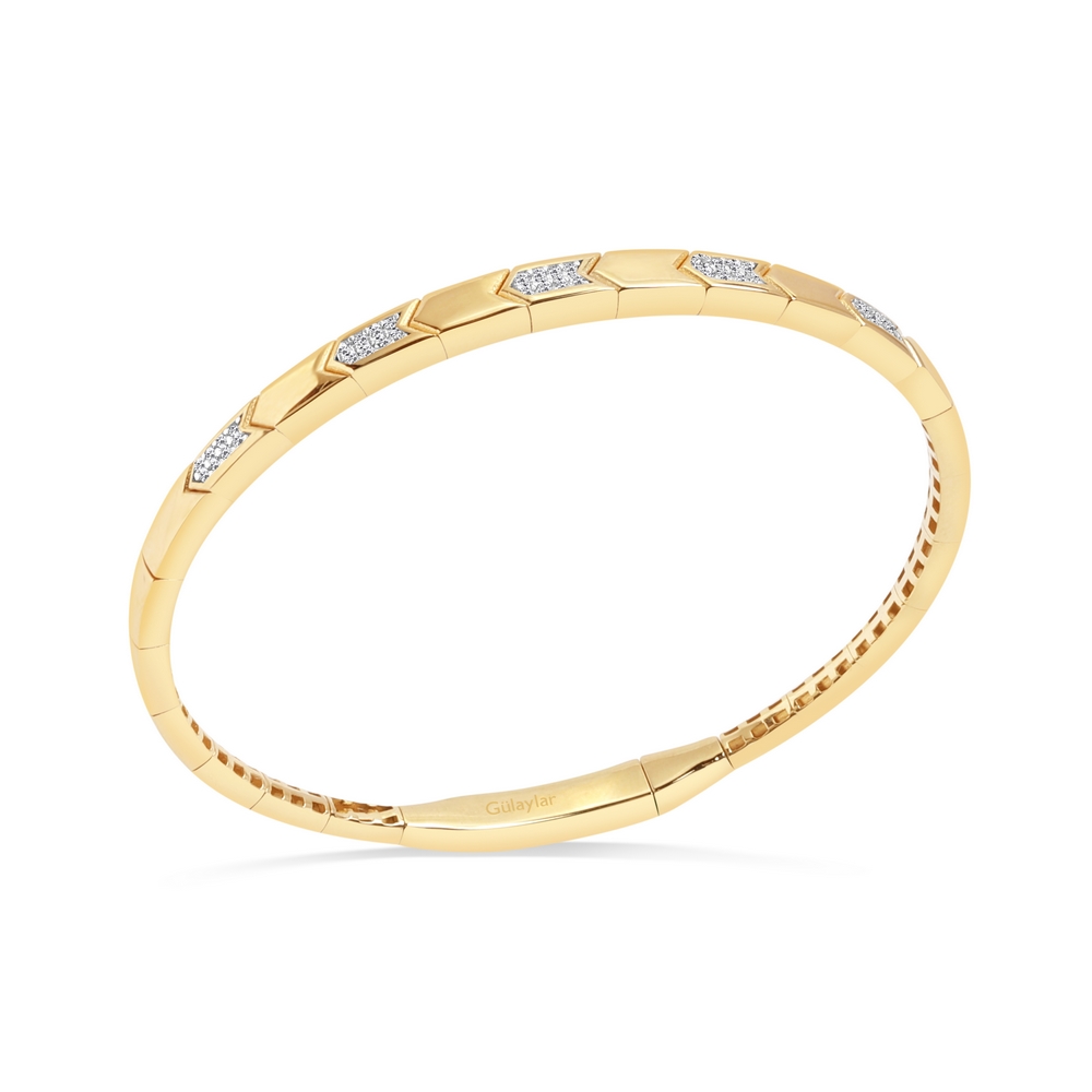 14 Ayar Sarı Altın Trend Bilezik