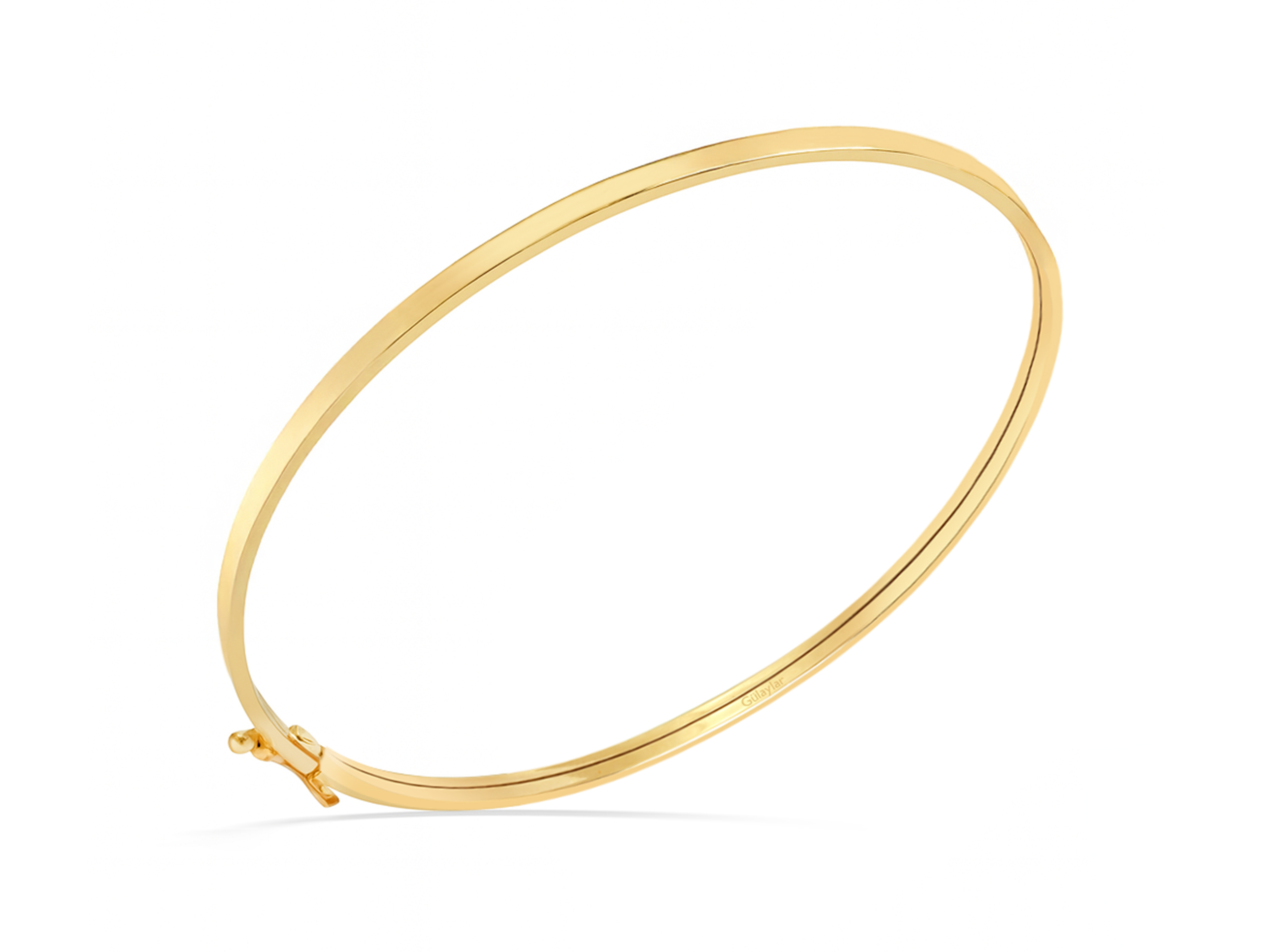 14 Ayar Sarı Altın Kelepçe Ajda Bilezik