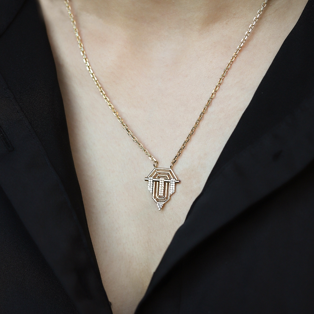 14 Ayar Sarı Altın Minimal Trend Kolye