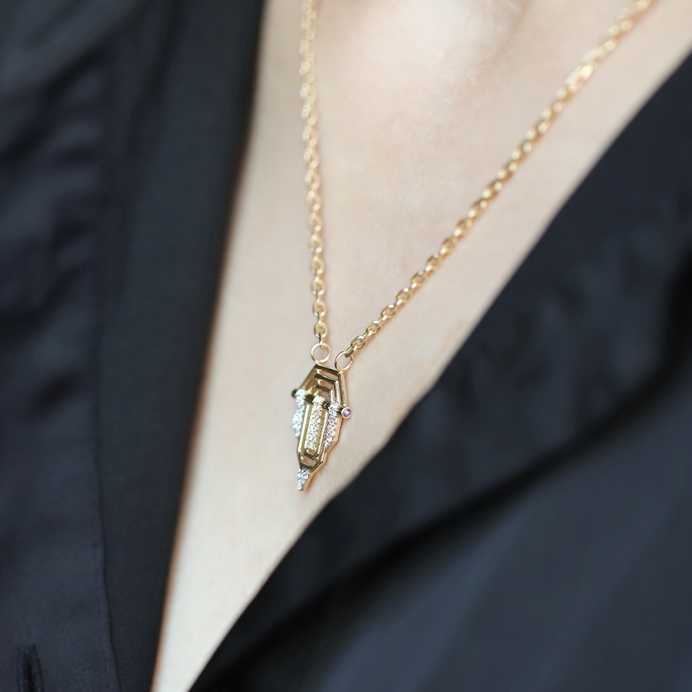 14 Ayar Sarı Altın Minimal Trend Kolye