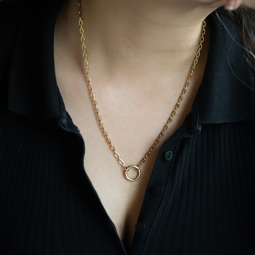 14 Ayar Sarı Altın Zincir Kolye