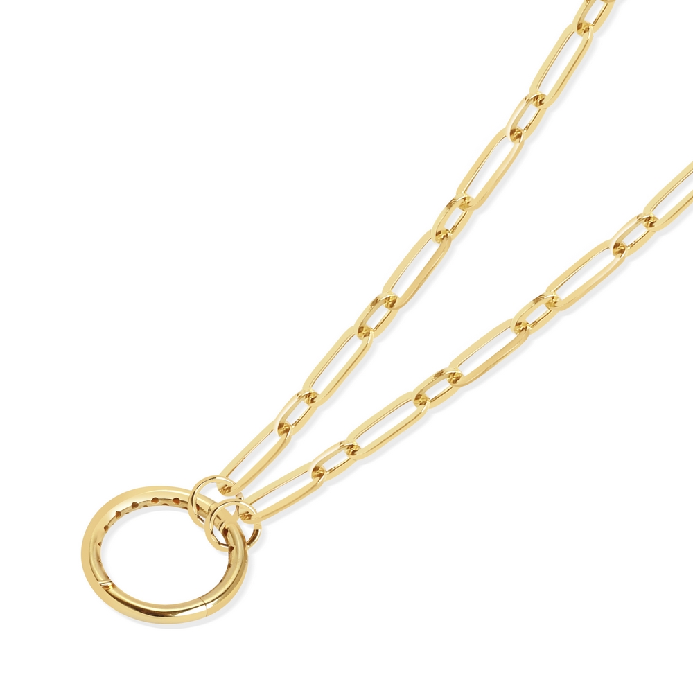 14 Ayar Sarı Altın Ataç Zincir Kolye