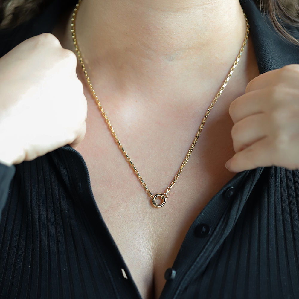 14 Ayar Sarı Altın Zincir Kolye