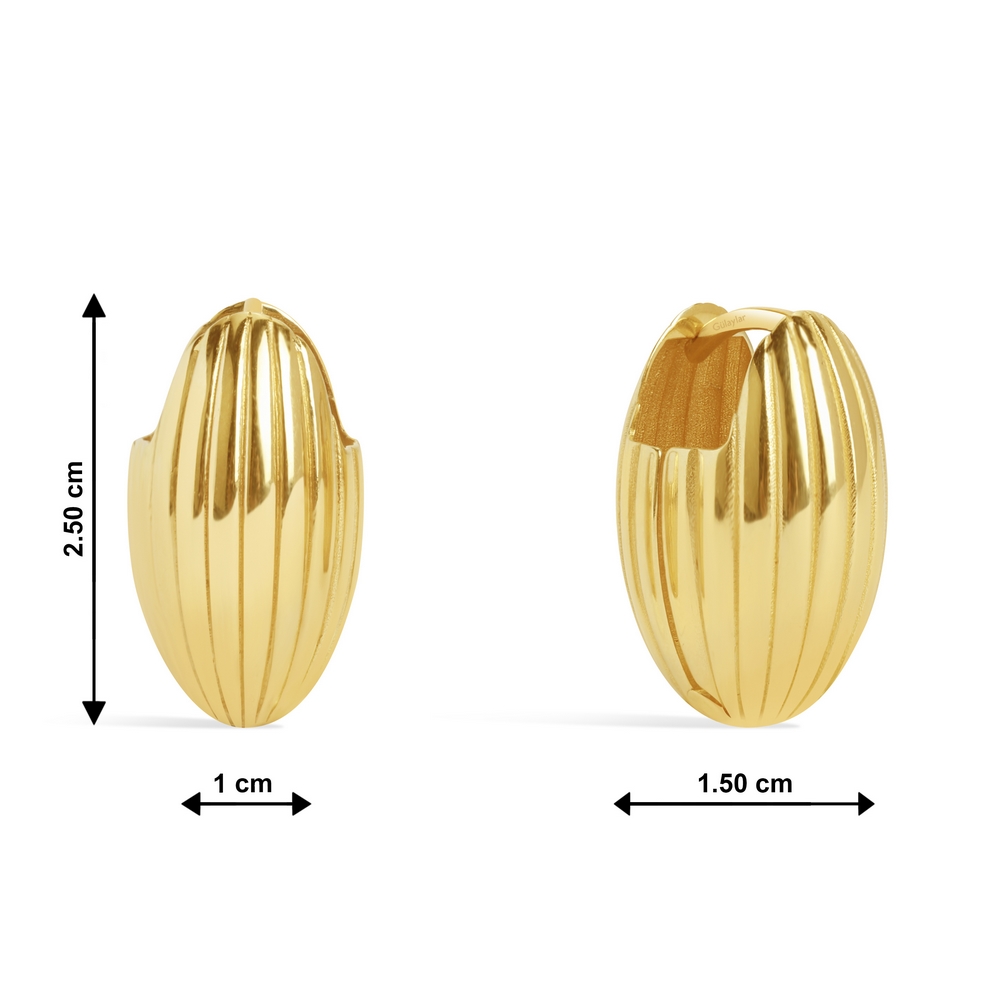 14 Ayar Sarı Altın Trend Küpe