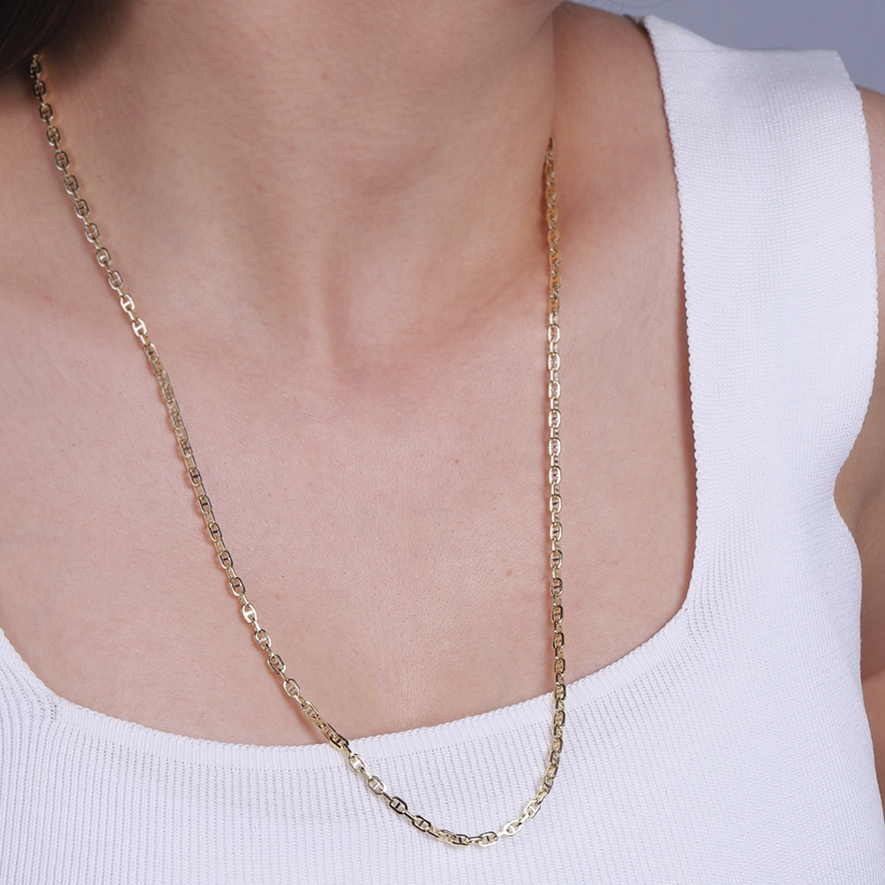 14 Ayar Sarı Altın Trend Zincir