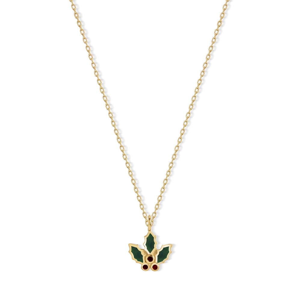 14 Ayar Sarı Altın Yılbaşı Figürlü Kolye