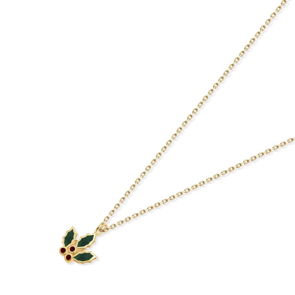 14 Ayar Sarı Altın Yılbaşı Figürlü Kolye