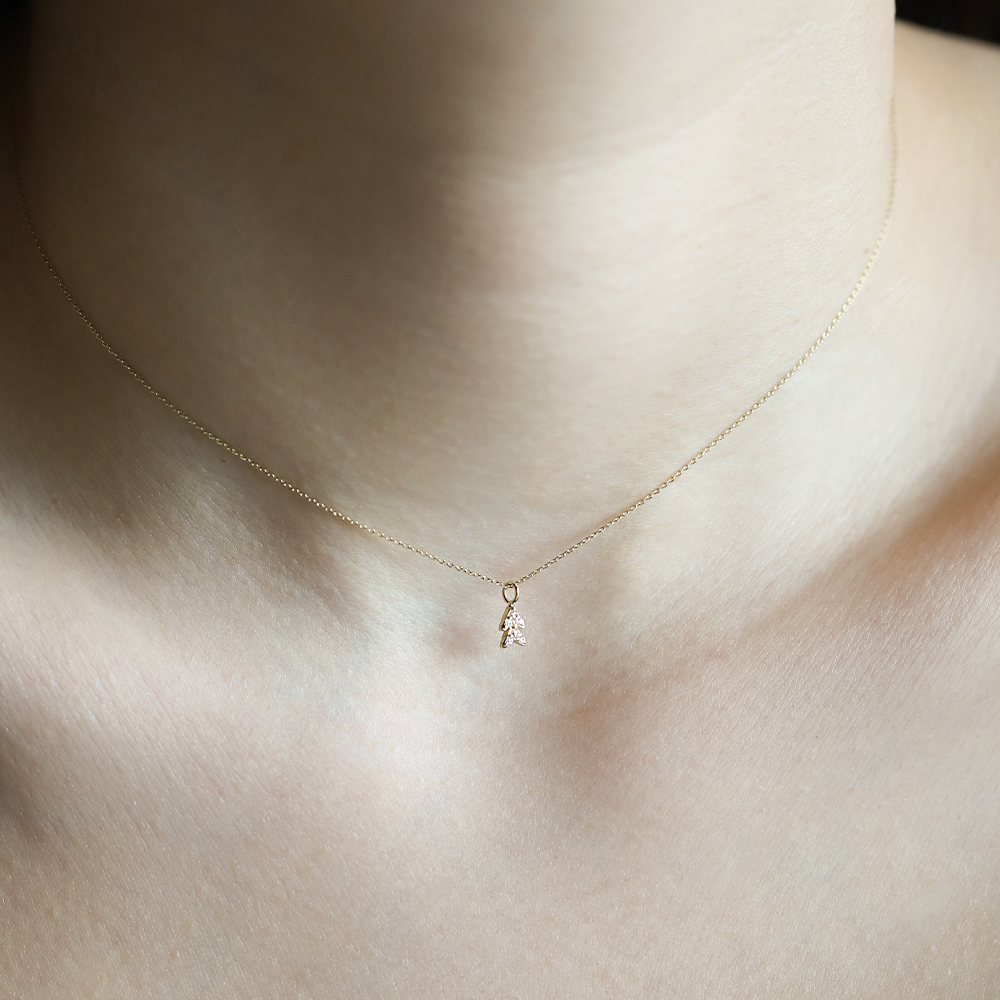 14 Ayar Sarı Altın Minimal Ok Kolye