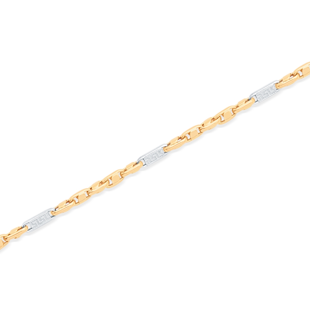 14 Ayar Sarı-Beyaz Altın Hallow Bileklik