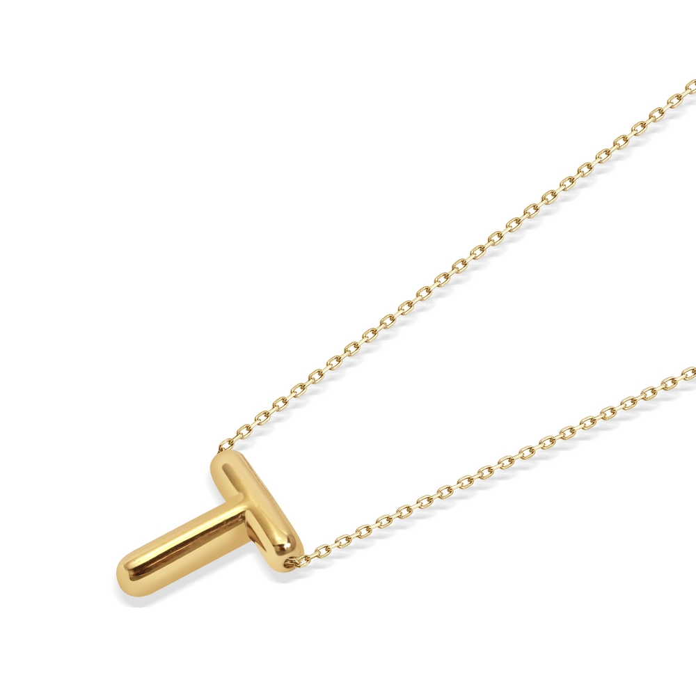 14 Ayar T Harf Bubble Kolye