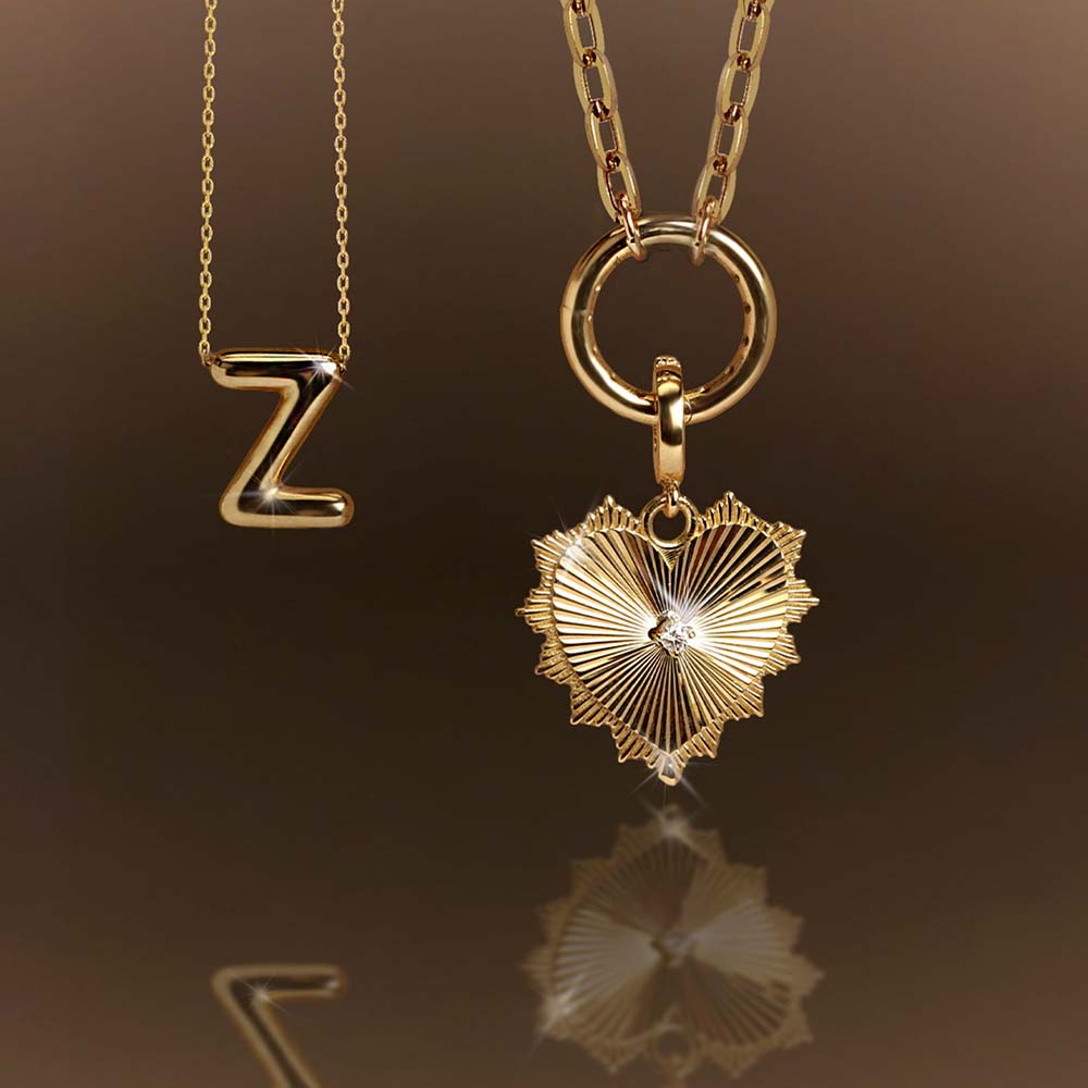 14 Ayar Z Harf Bubble Kolye