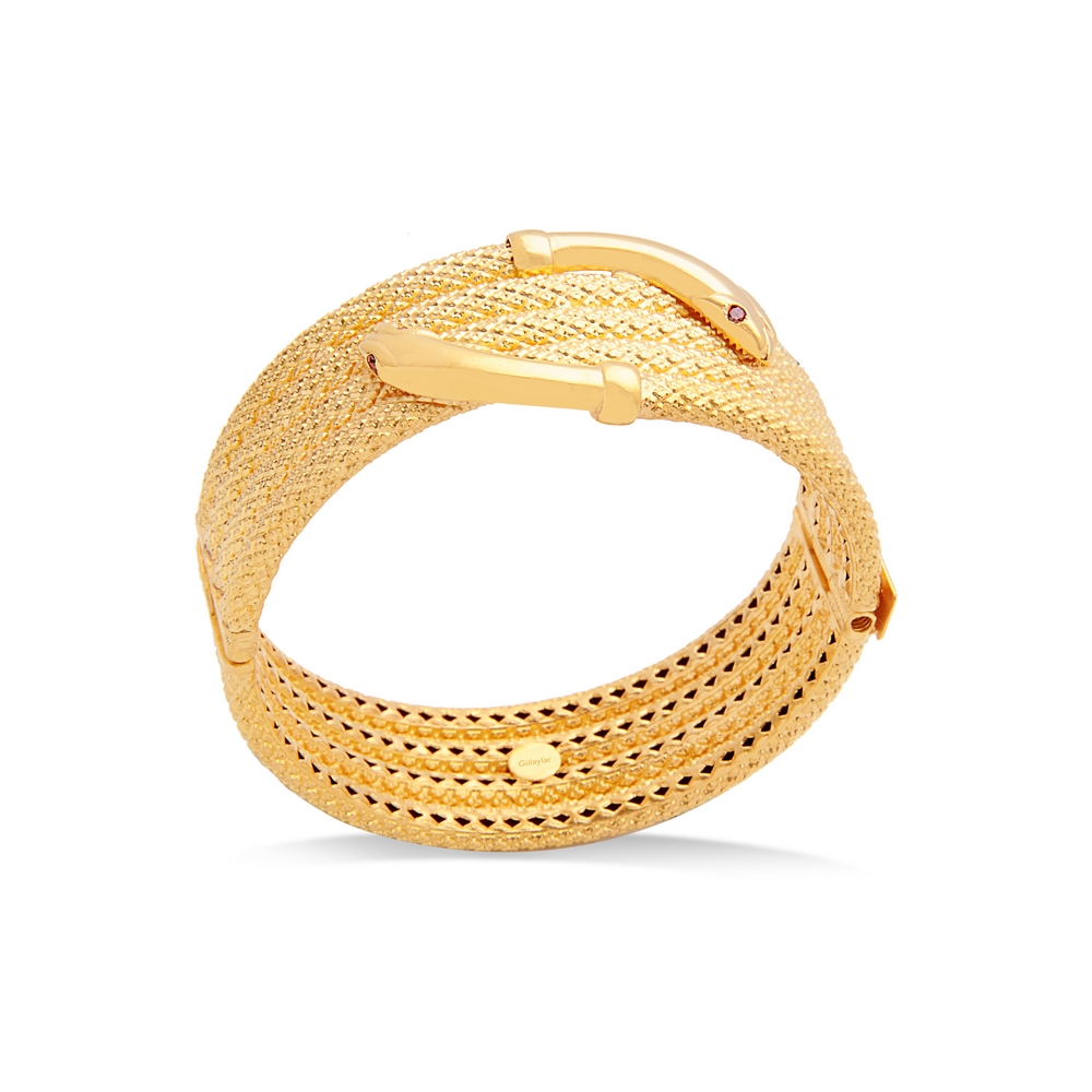 22 Ayar Sarı Altın Yılan Bilezik