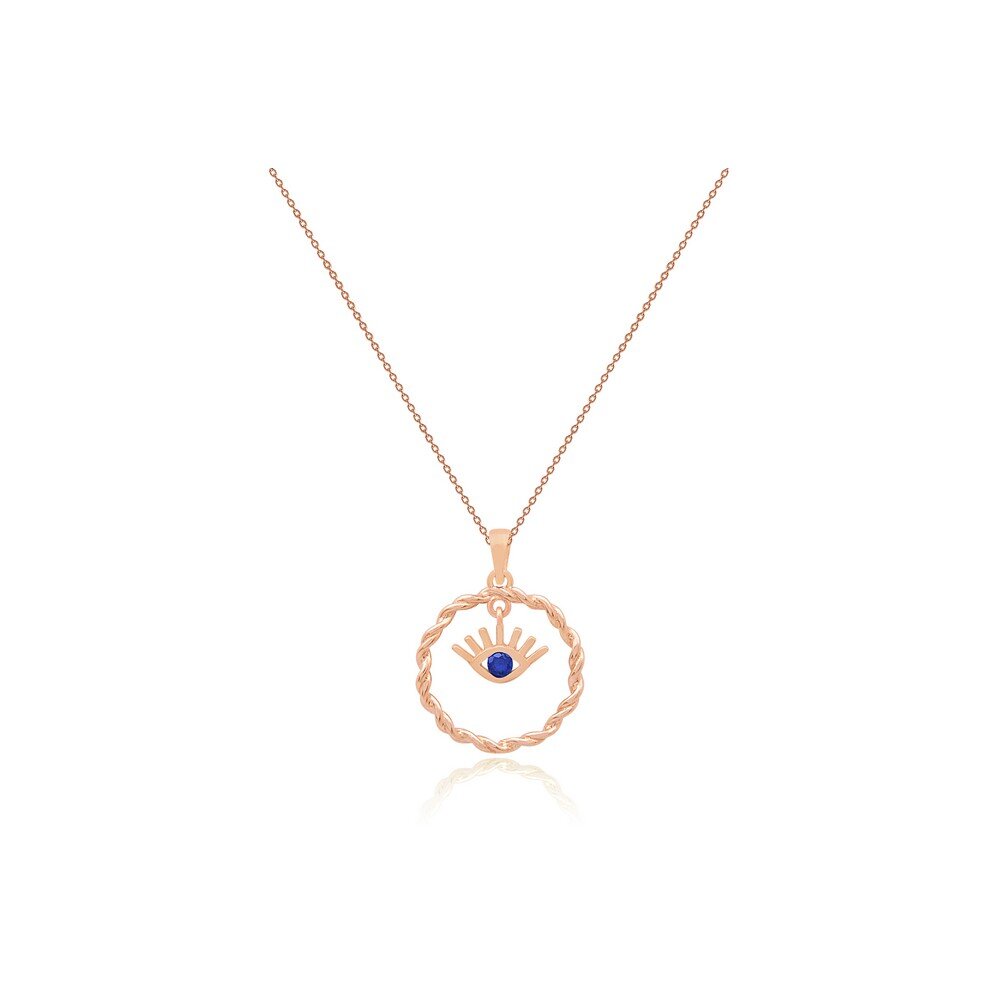 14 Ayar Rose Altın Göz Figürlü Kolye