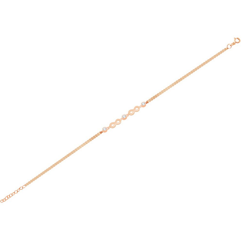 14 Ayar Rose Altın Sonsuzluk Figürlü Bileklik